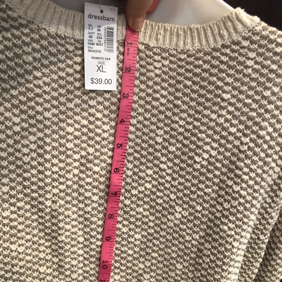 Dress barn cold shoulder beige sweater sz XL NWT - Picture 6 of 7